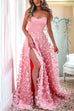 Mixiedress Off Shoulder High Slit Butterfly Appliques Flare Maxi Party Dress