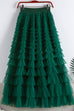 Mixiedress High Waist Ruffle Layered Mesh A-line Skirt