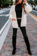 Mixiedress Splice Single Button Pocketed Knitting Sweater Blazer