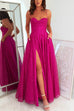 Mixiedress Lace Up Backless High Slit Corest Glitter Maxi Gown Dress