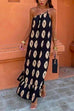 Mixiedress Tie Knot One Shoulder Boho Printed Maxi Vacation Dress