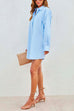 Mixiedress Classic Drop Shoulder Long Sleeves Oversized Blouse Shirt