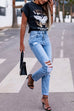 Mixiedress Trendy Distressed Stretch Ripped Denim Pants