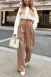 Mixiedress High Waist Business Wide Leg Palazzo Pants